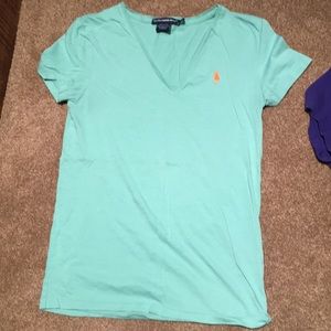 Sea foam Ralph Lauren Sport vneck! Only worn once!